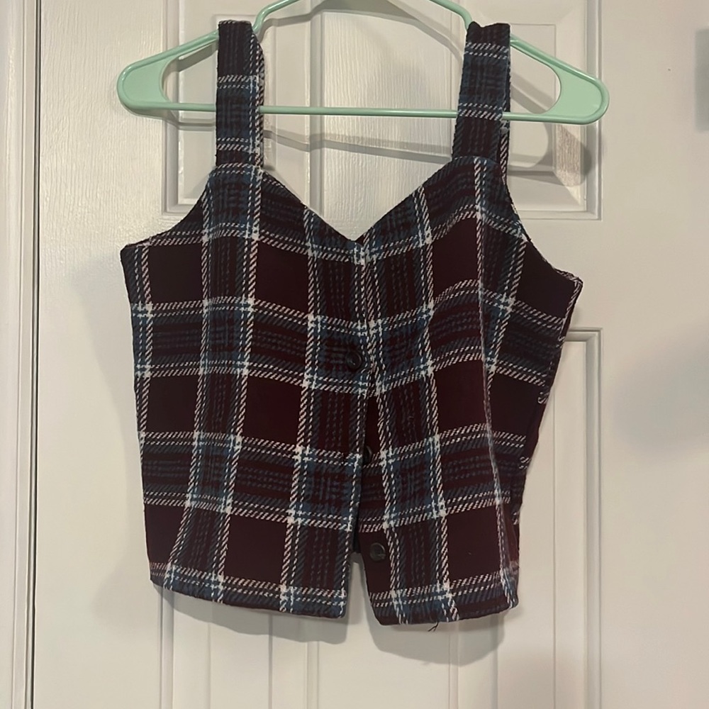 Wool, cropped tank top